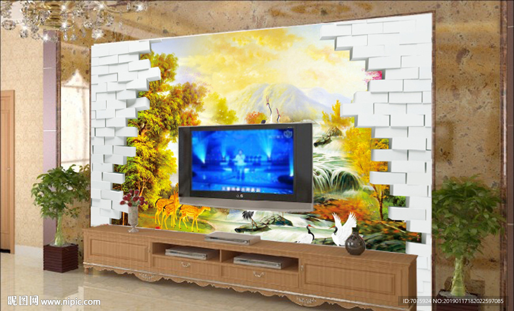 电视背景墙 壁画 电视墙