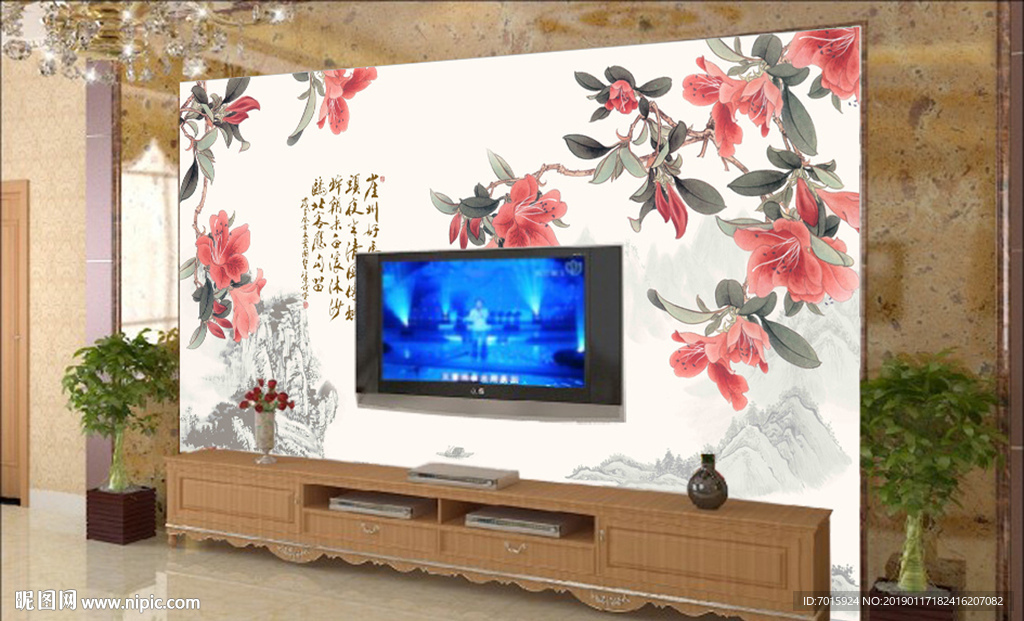 电视背景墙 壁画 3D电视背景