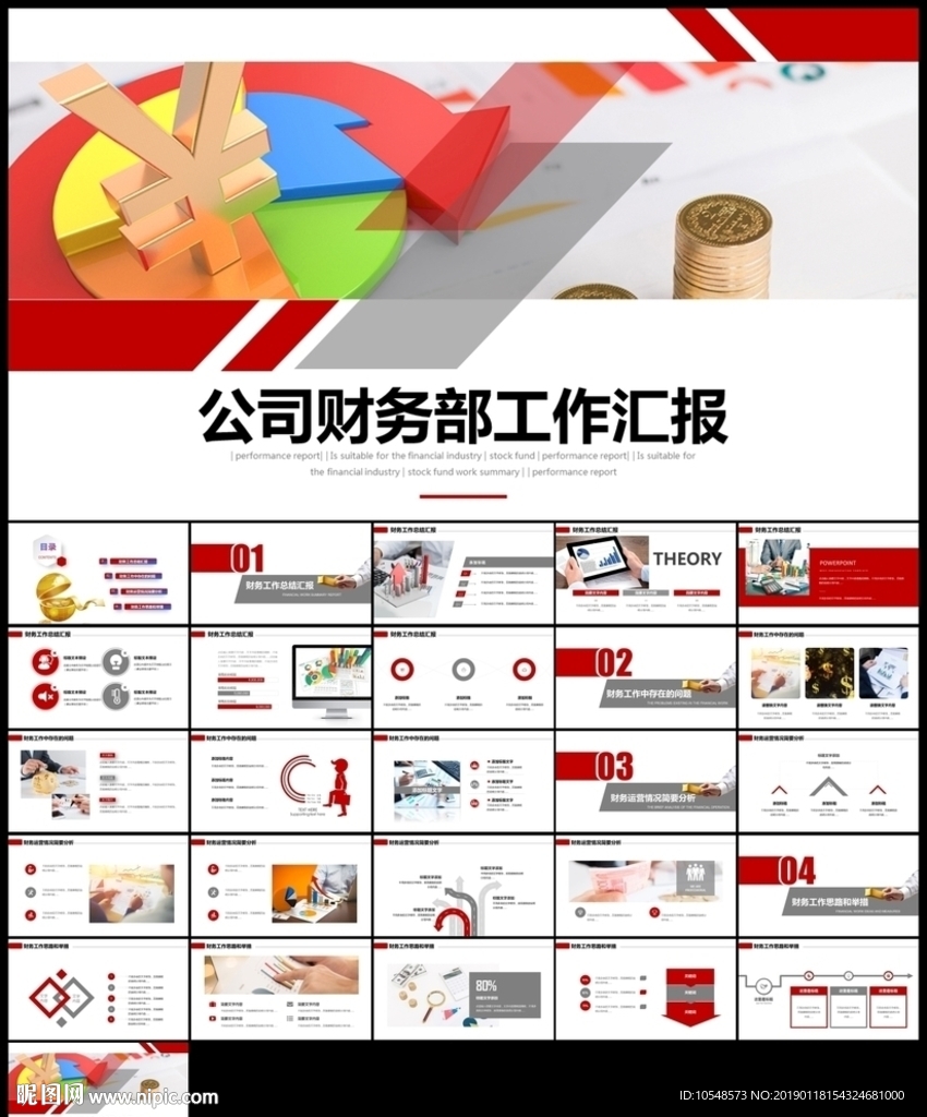完整框架财务部工作总结PPT