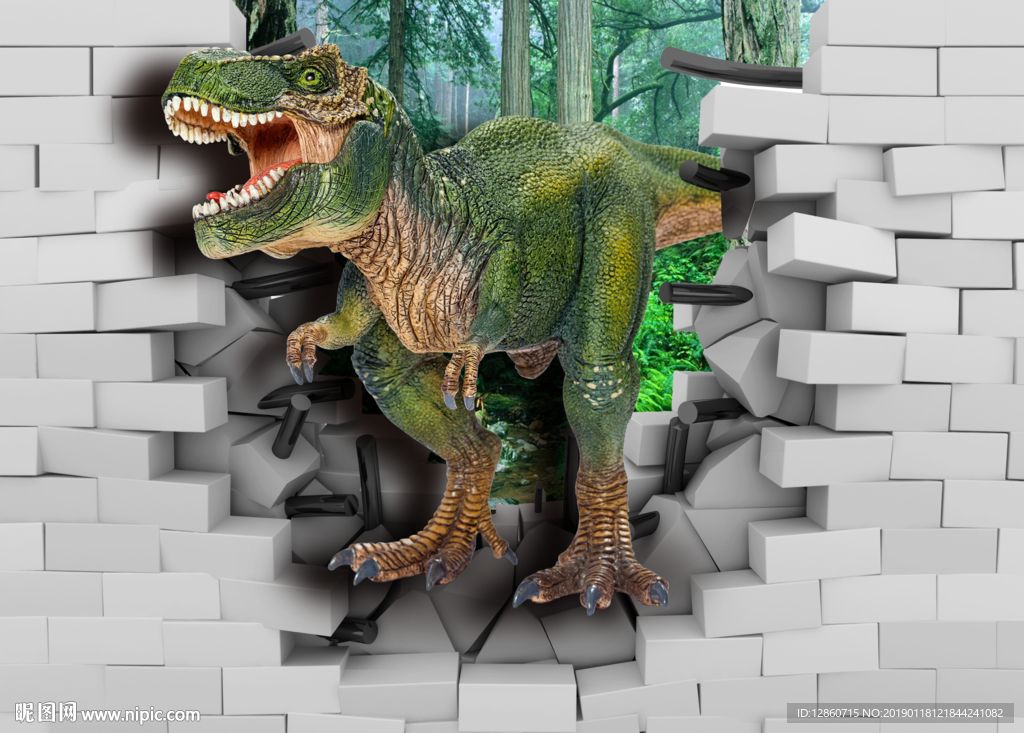 恐龙3D画