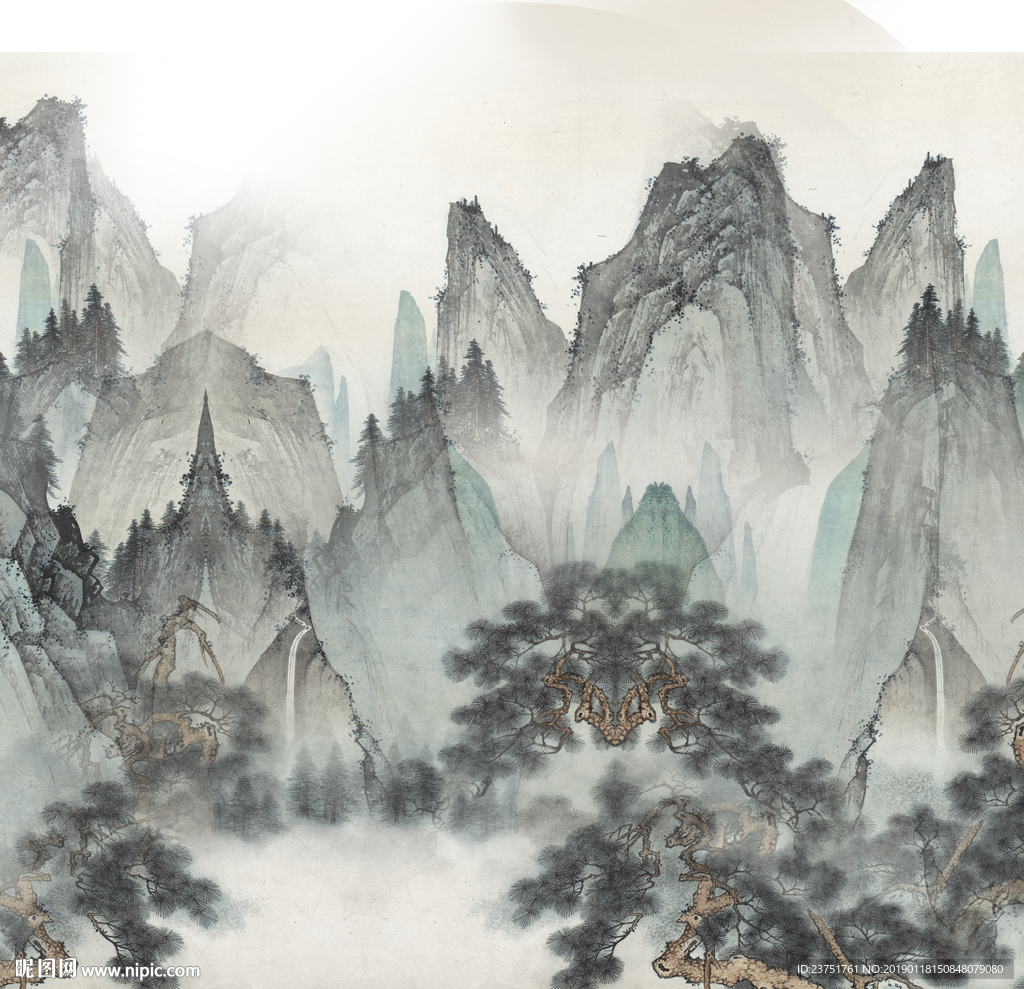 现代山水