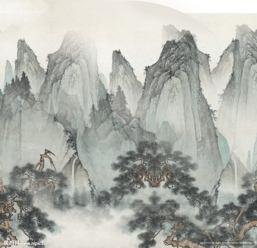 现代山水