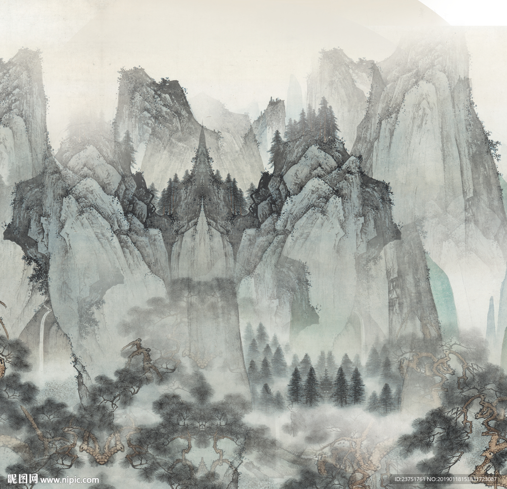 抽象山水画