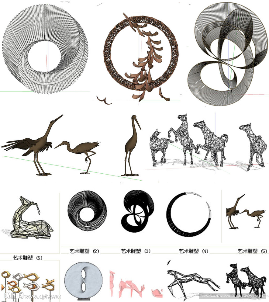 动物雕塑模型