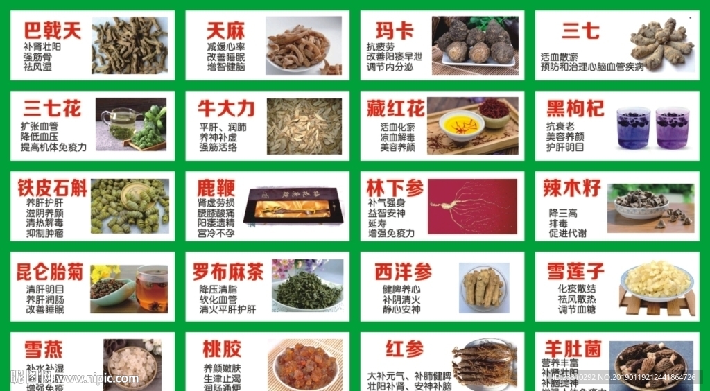 中草药功效图片