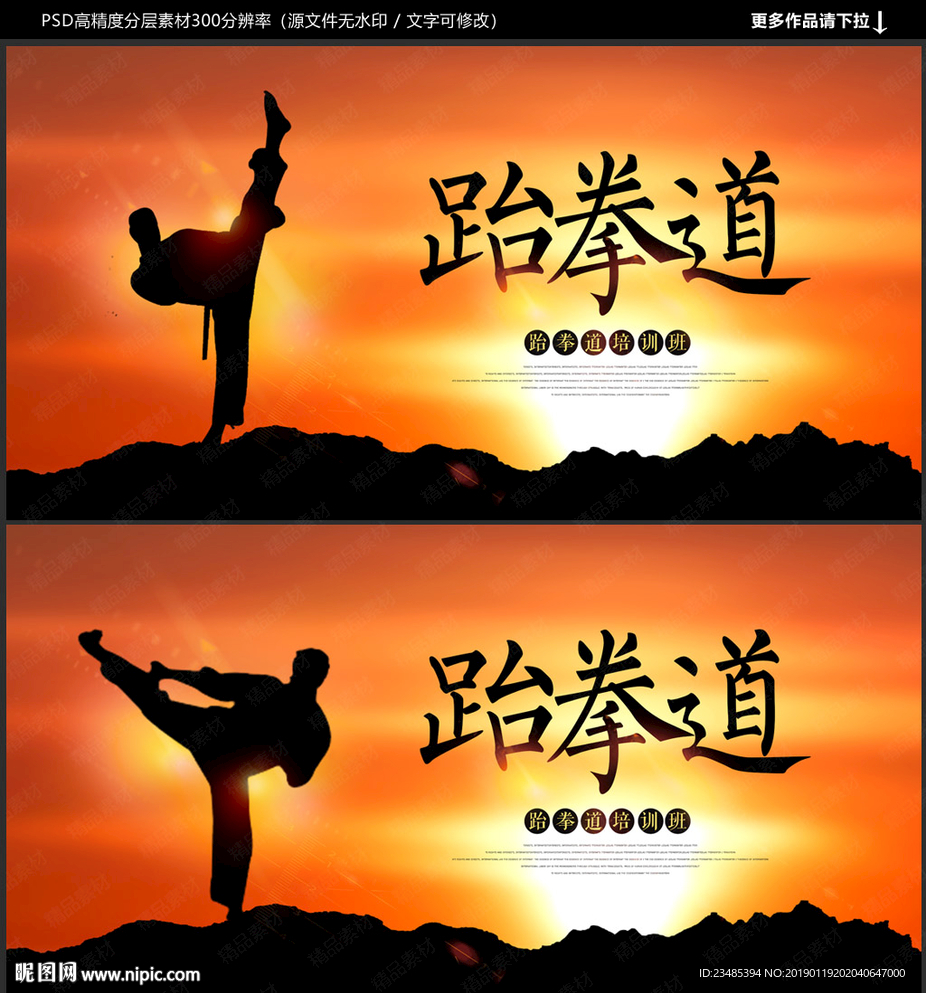 跆拳道海报