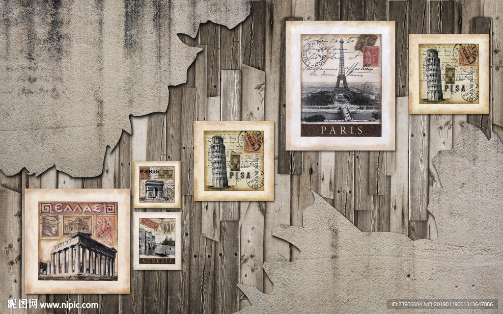 大型工装背景墙壁画