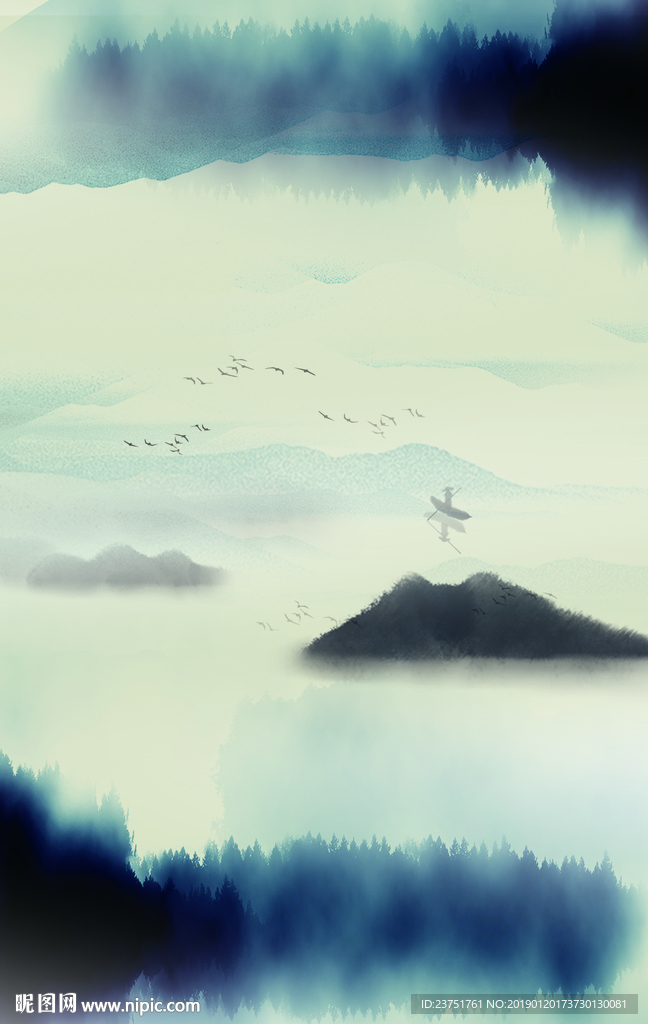 禅意山水画