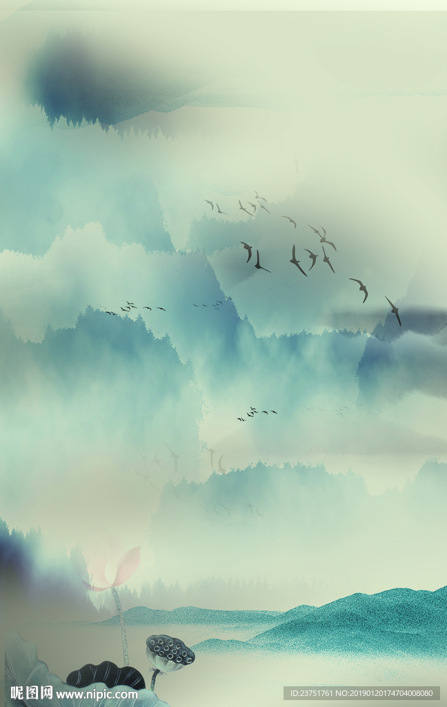 禅意山水画