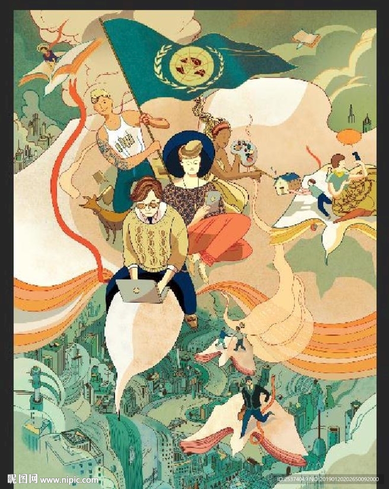 高清梦幻童话动漫插画