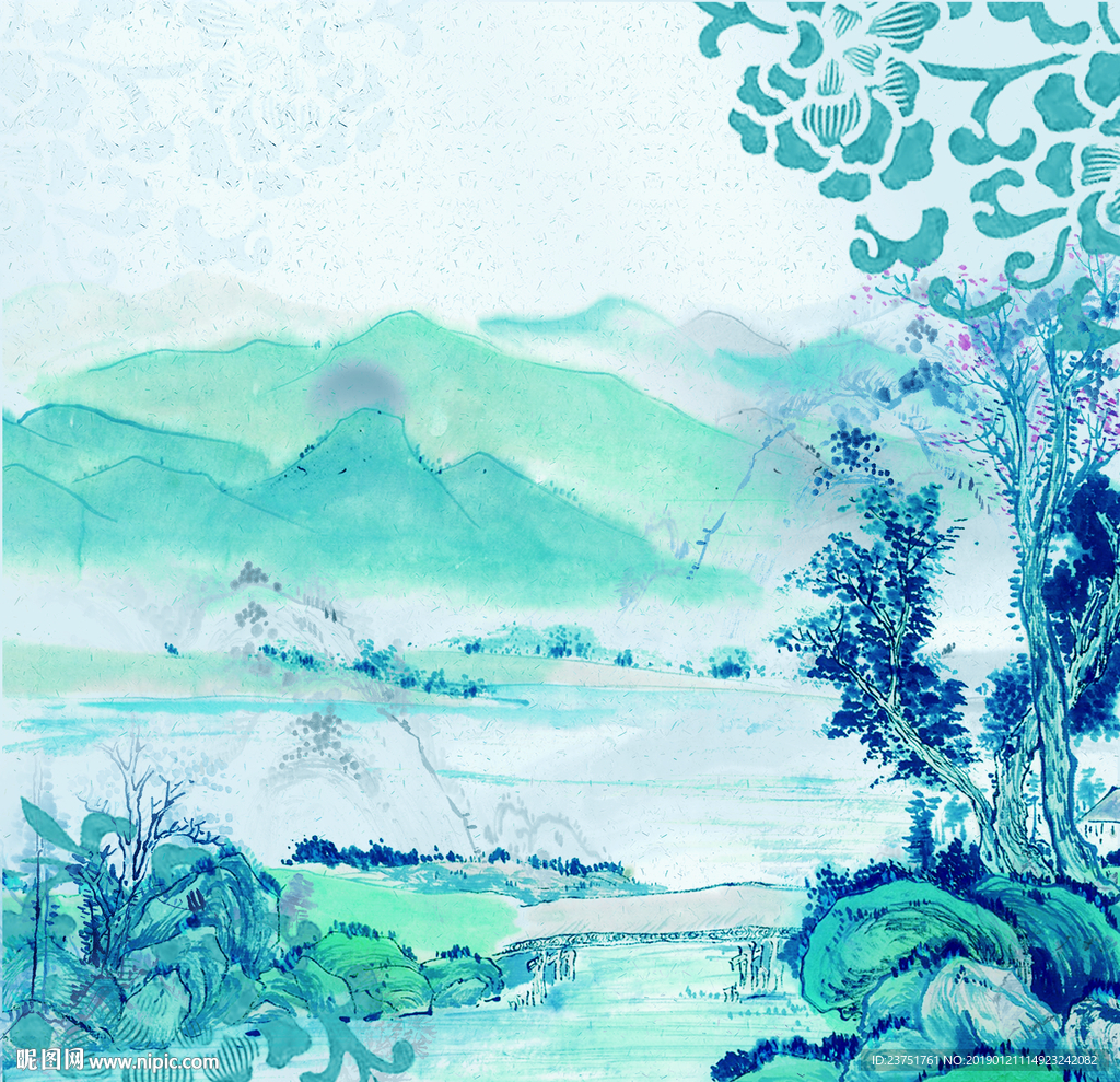 新中式背景墙