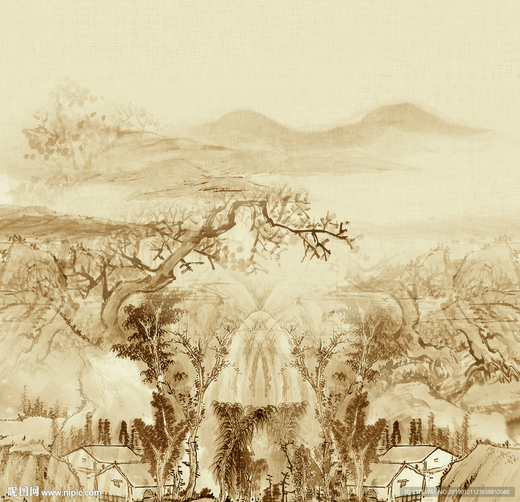 玄关山水画