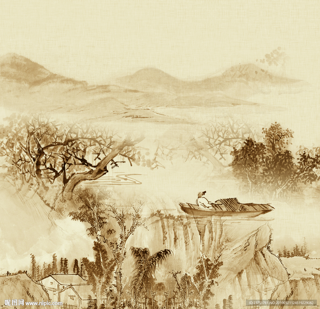 玄关山水画