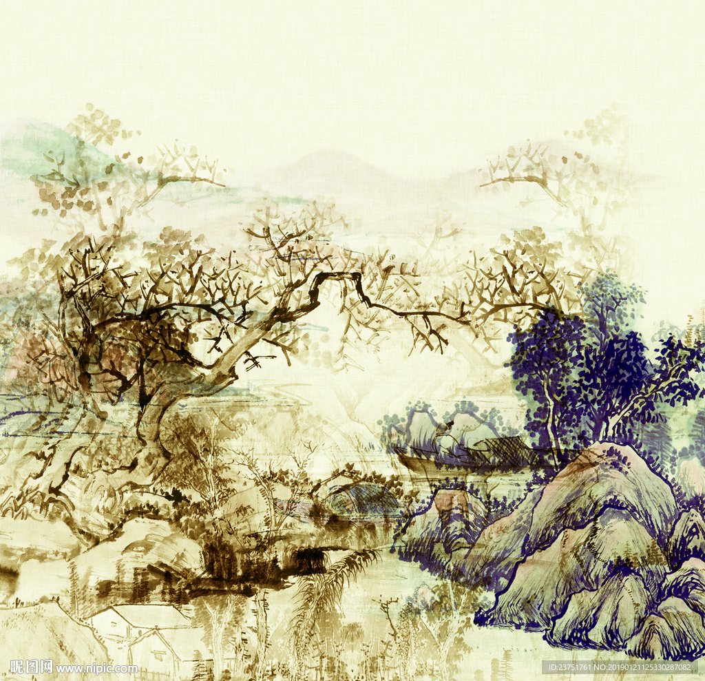 玄关山水画