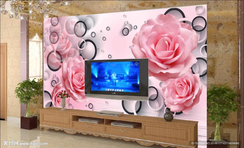 沙发背景 电视墙