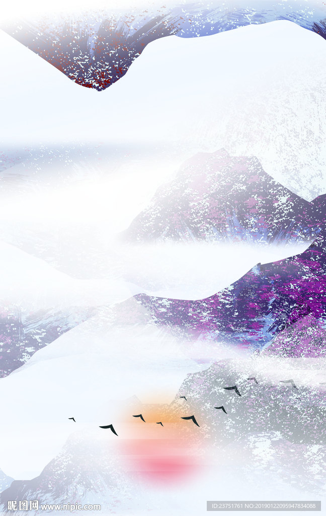 黑白山水