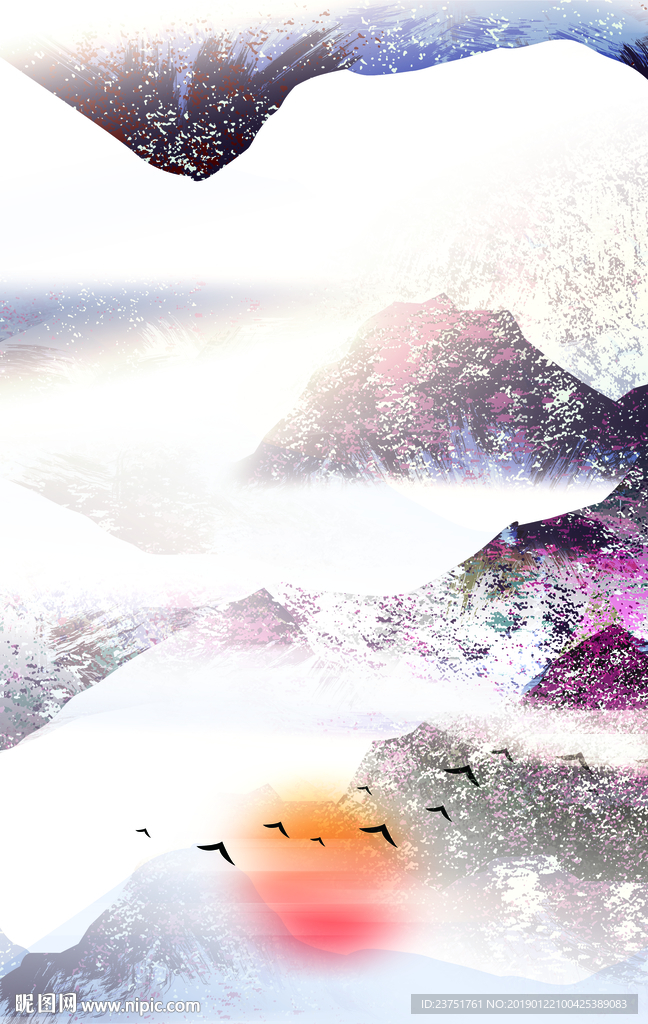 黑白山水