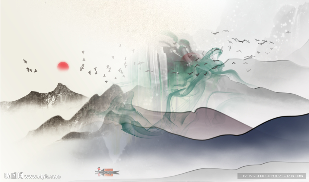 禅意山水画