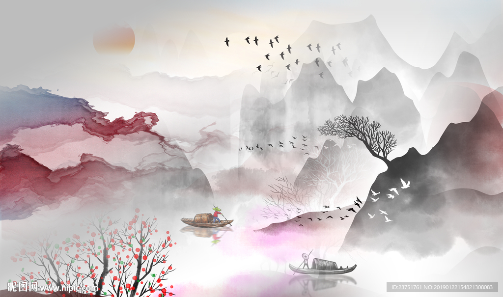 新中式背景墙