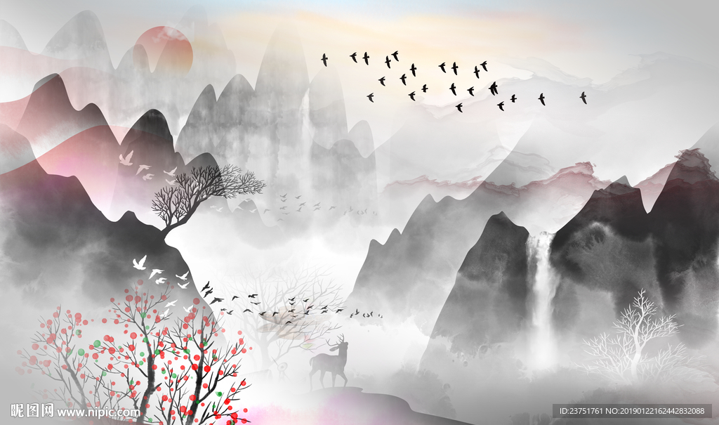 禅意山水画