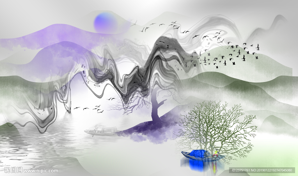 新中式山水画