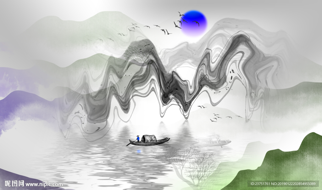 新中式山水画