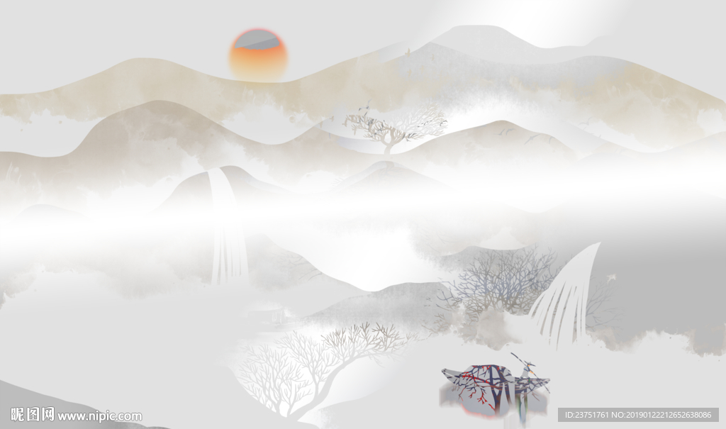 新中式山水画