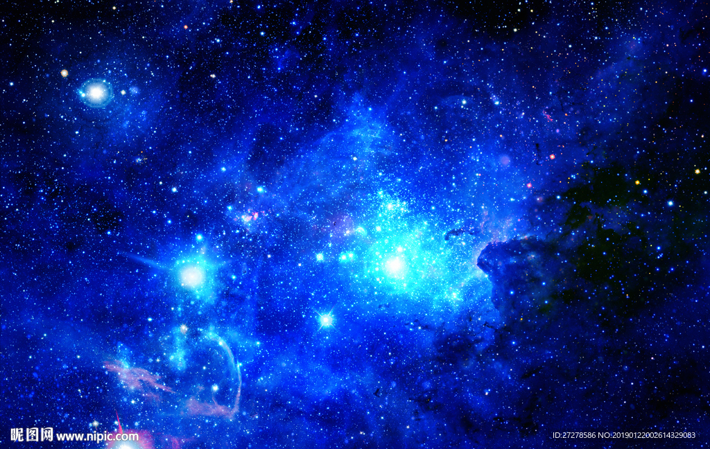 大型高清蓝色星空背景