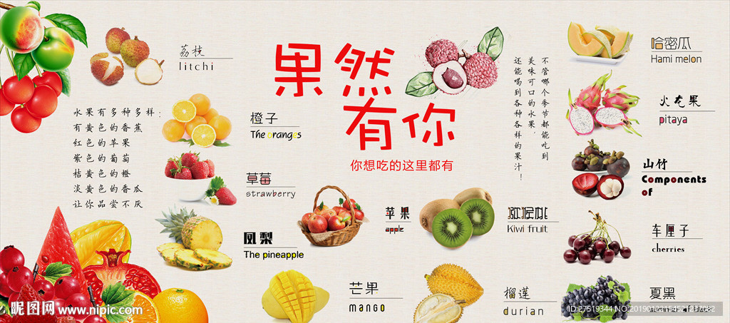 水果店背景墙