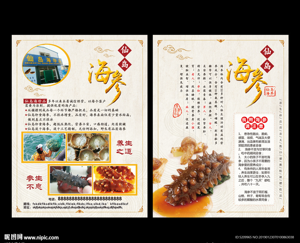 海参宣传单