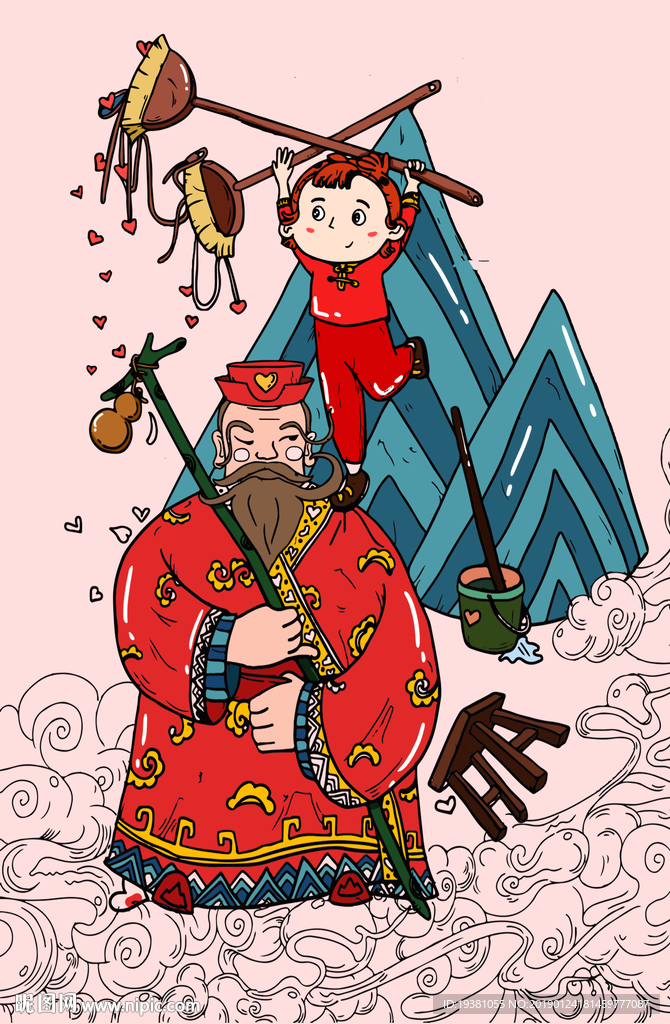 2019猪年新年春节中国风海报