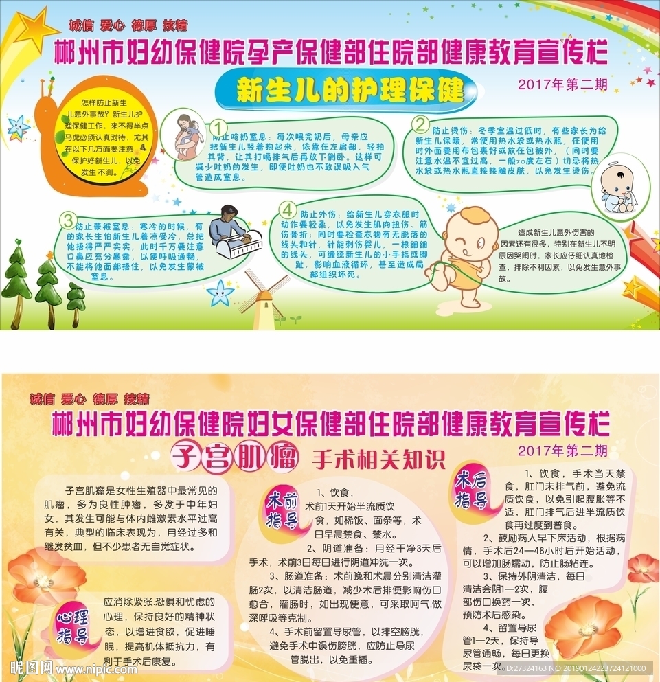 新生儿护理展板