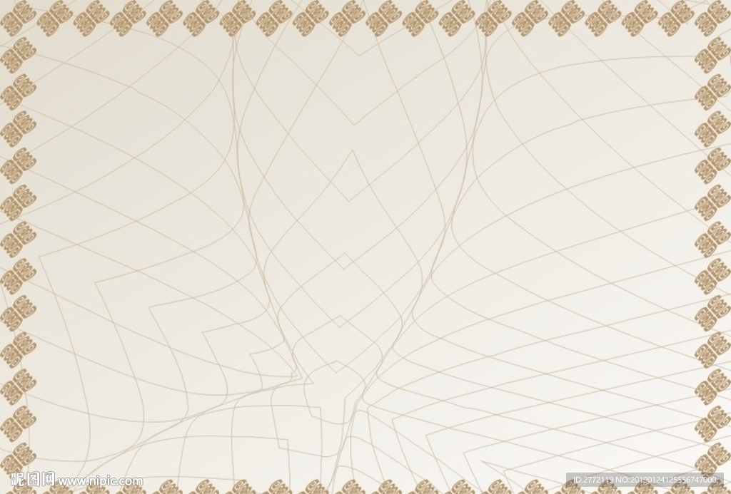 浅啡线条 许可证书纹