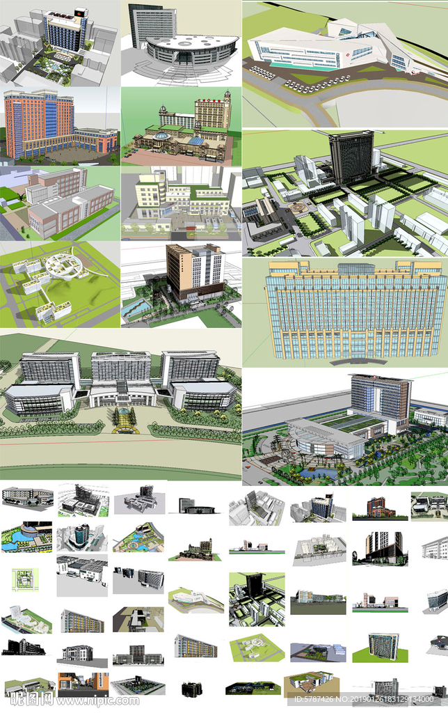 医院建筑规划效果图