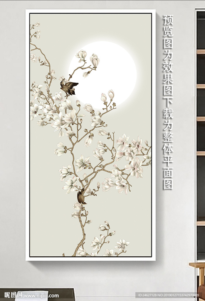 手绘花鸟