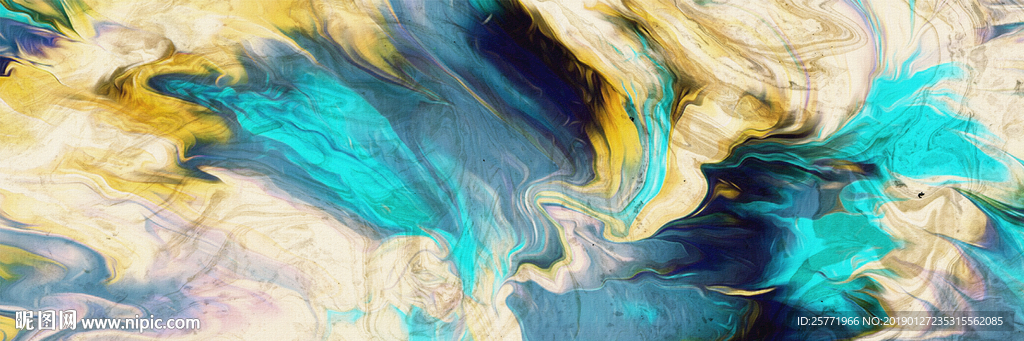 大型抽象水彩装饰画