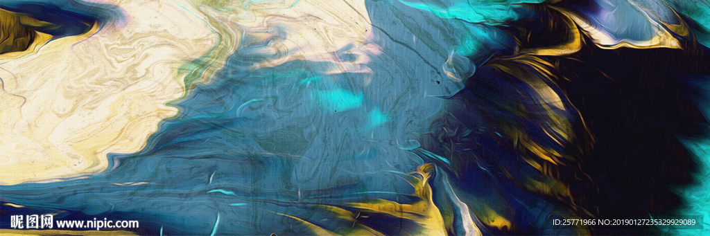 蓝色抽象装饰画