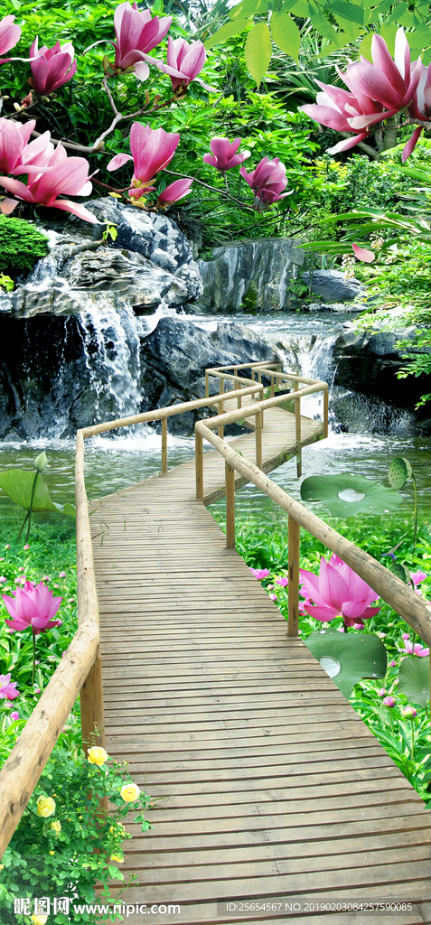 流水生财山水中式玄关