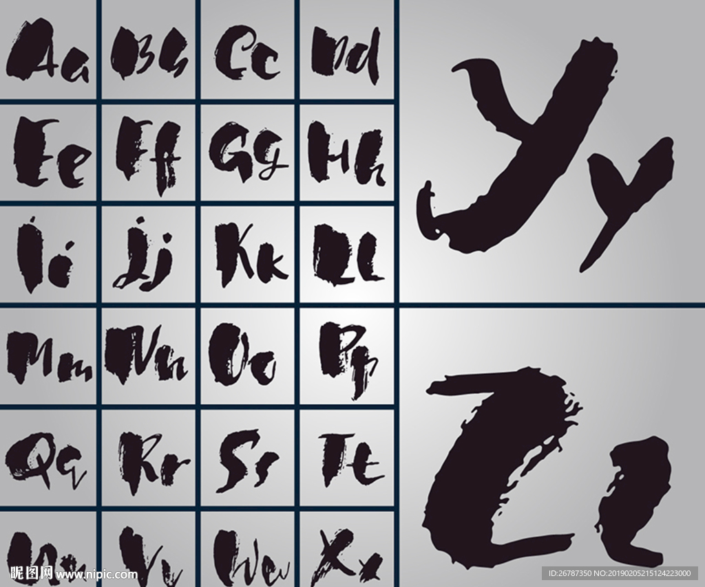 矢量欧美流行涂鸦字体