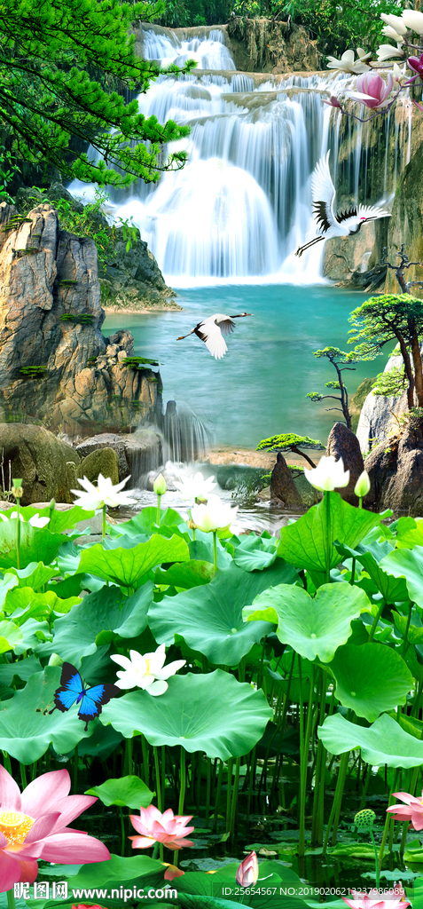 流水玄关图片
