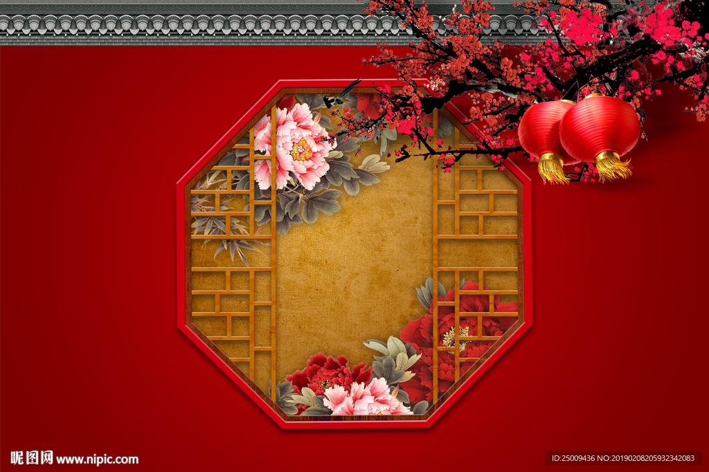 春节元素摄影场景主背景