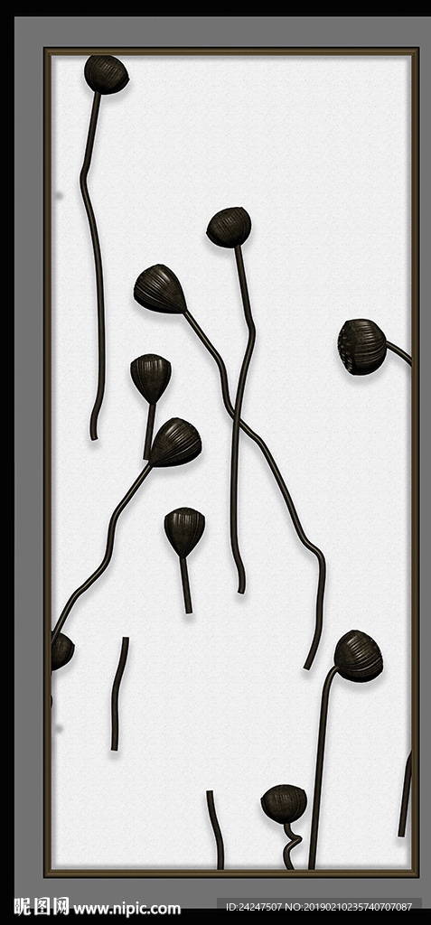 莲蓬装饰画