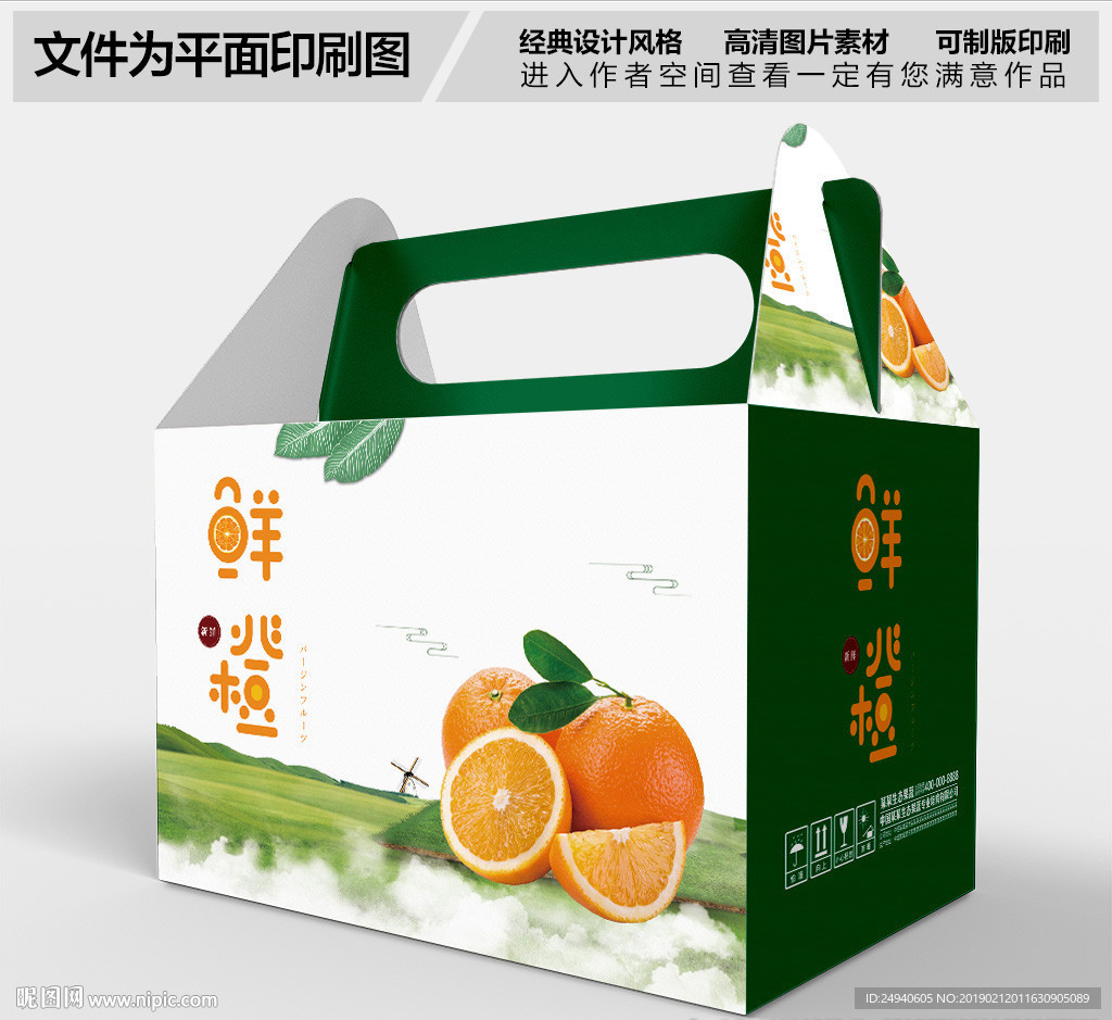 高档鲜橙包装设计PSD