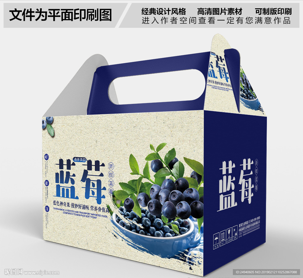 高档蓝莓包装设计PSD
