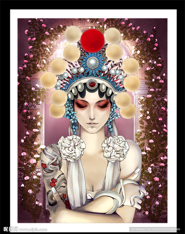 京剧美女个性装饰画