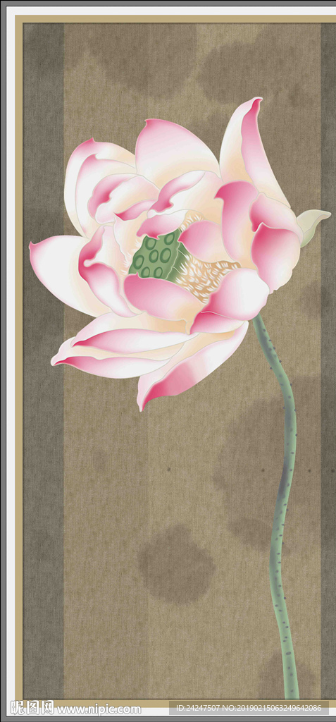 荷花水墨