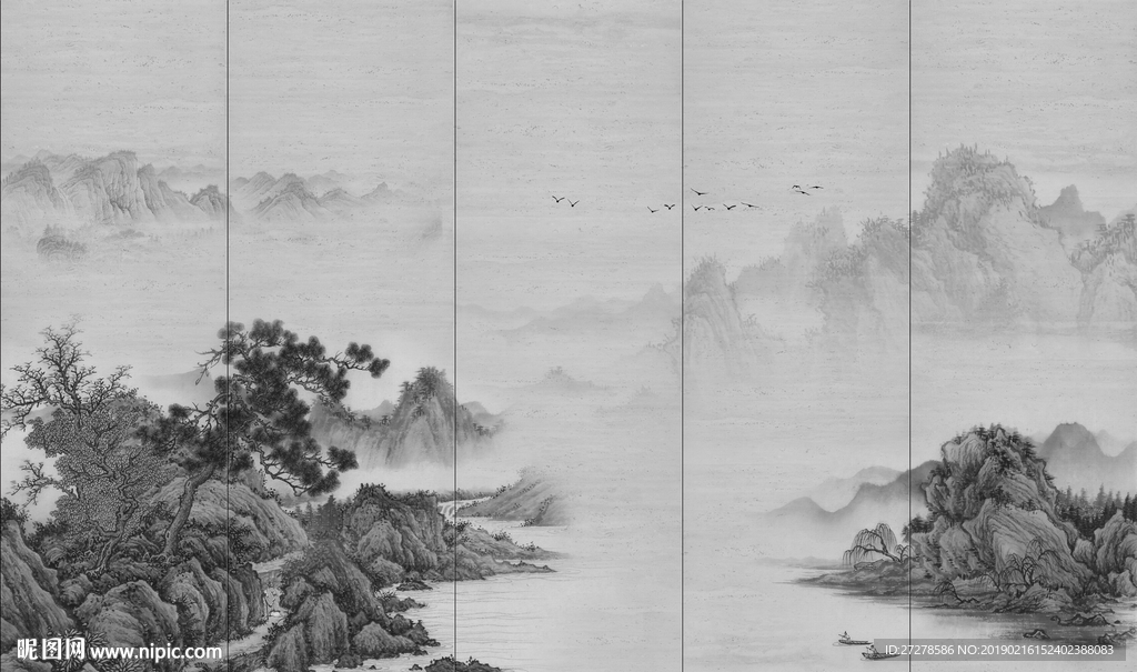 大型禅意山水画