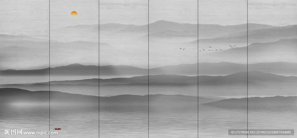 大型水墨山水画