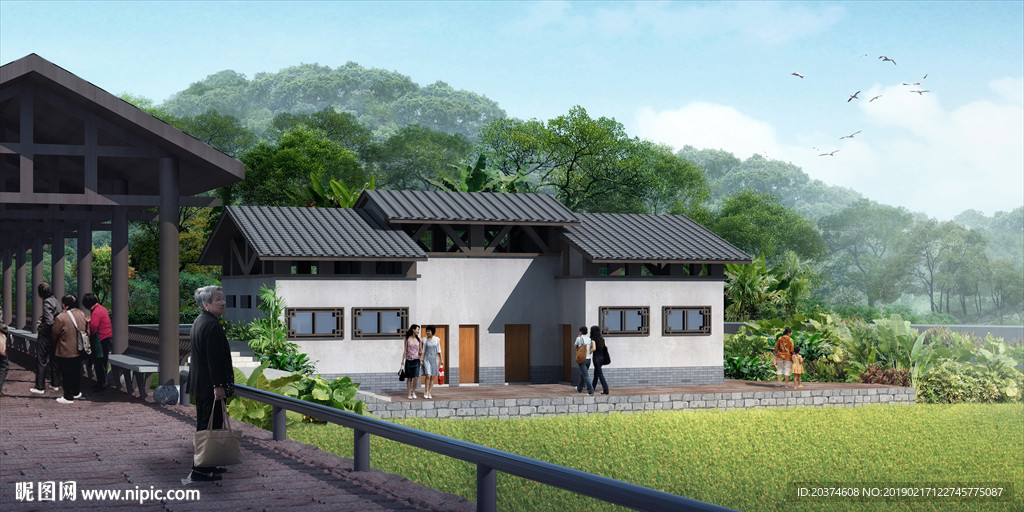 农家乐古建厕所设计