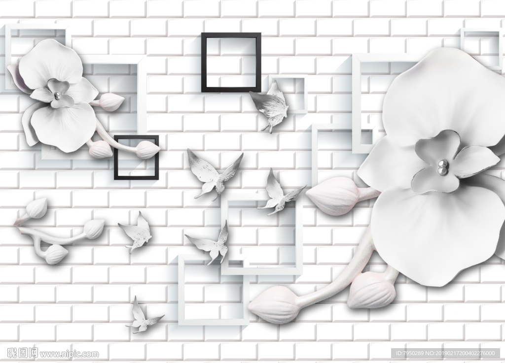 现代简约时尚浮雕背景墙